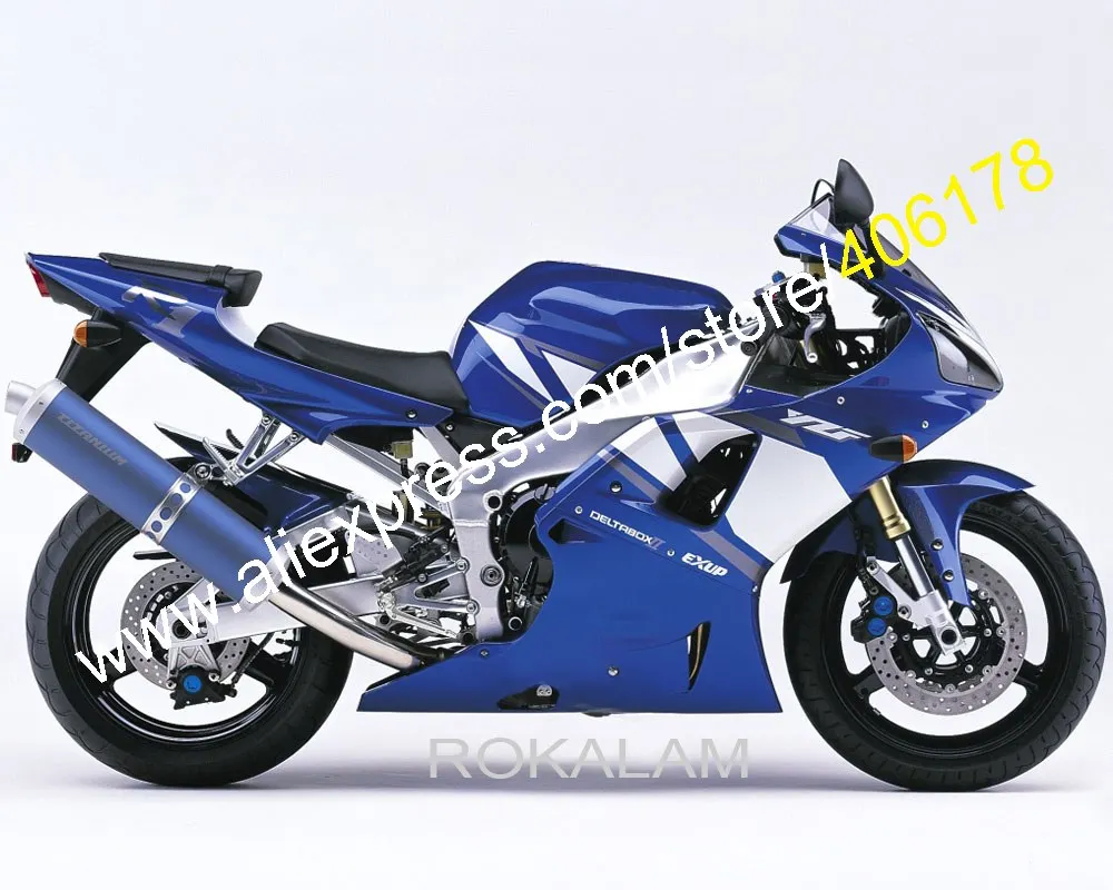 

For Yamaha YZF-R1 00 01 YZF R1 YZFR1 YZF1000 2000 2001 Blue White Bodywork Fairing Kit (Injection Molding)