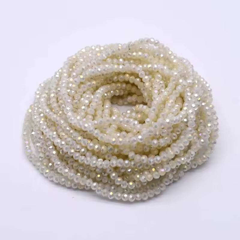 Yanqi 2 3 4mm Rondell Austria Faceted Crystal Beads Round Glass Beads Loose Spacer Beads for Jewelry Making DIY - Image 33