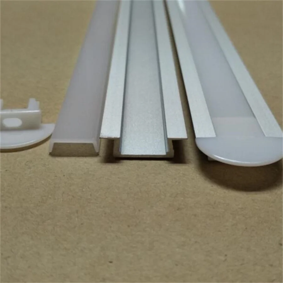 2.5 Meters/PCS U Shape Aluminum Channels with Diffuser, End Caps and Mounting Clips LED Strip Channel