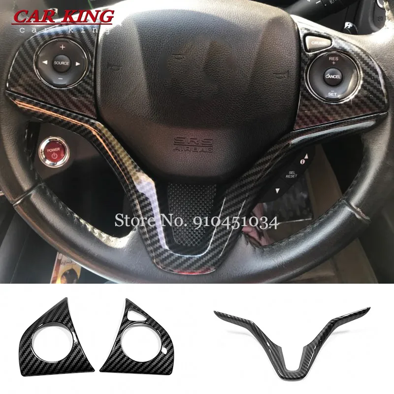 

For Honda Shuttle 2014 15 16 17 18 2019 Accessories ABS Carbon fiber Car Steering Wheel Cover trim inner Sticker Car Styling