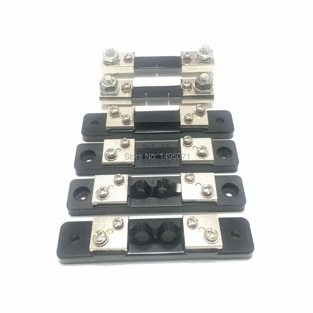 DC Current External Shunt Resistor 15A 20A 30A 50A 75A 100A 75mV FL-2 for Analog Amp Panel Meter Ammeter