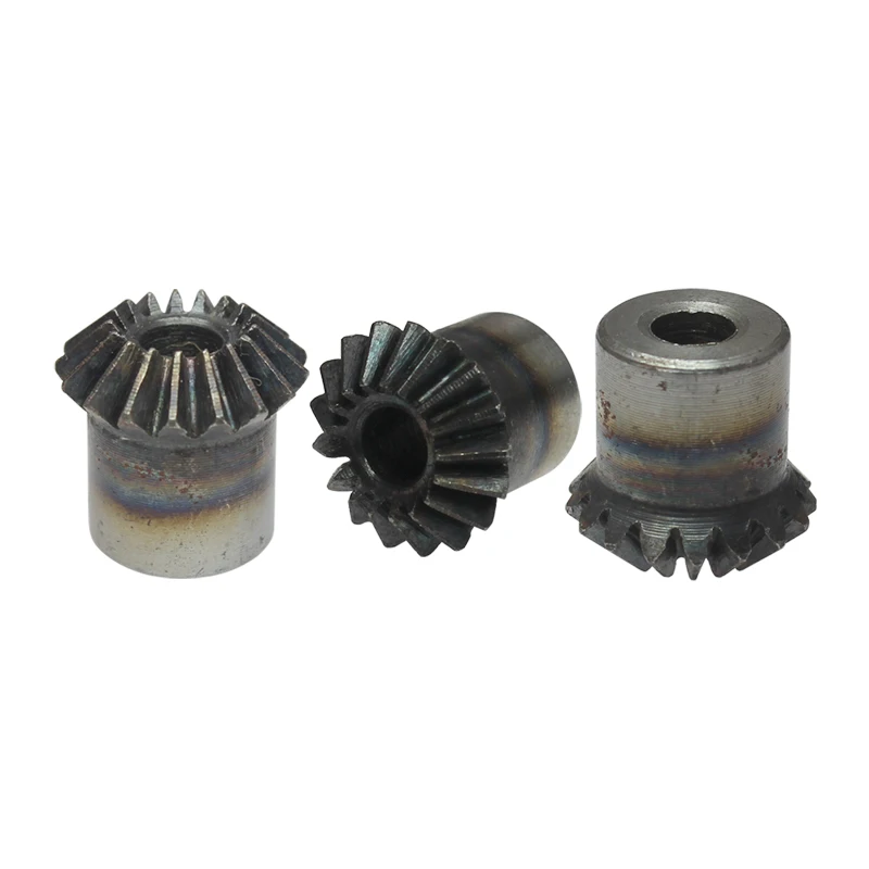 1M16Teeth bevel gear Outer Diameter 17mm Total Height 15mm Gear Process Hole Low Carbon Steel Material 90 Degrees Meshing Angle