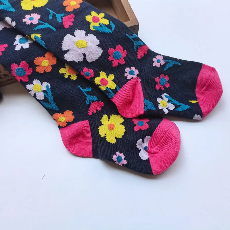 Girls Floral Tights Kids Stockings Spring Autumn Christmas Baby Girl Clothes Flower Toddler Tights for Girls Pantyhose