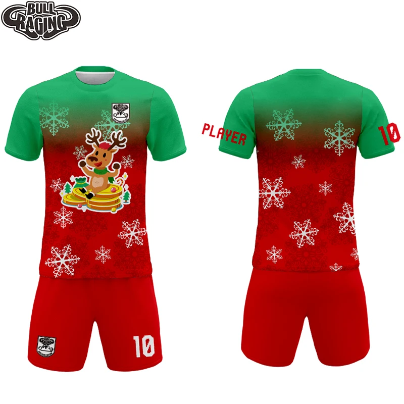 

christmas design youth soccer jerseys sets football jersey sets sublimation jersey uniform