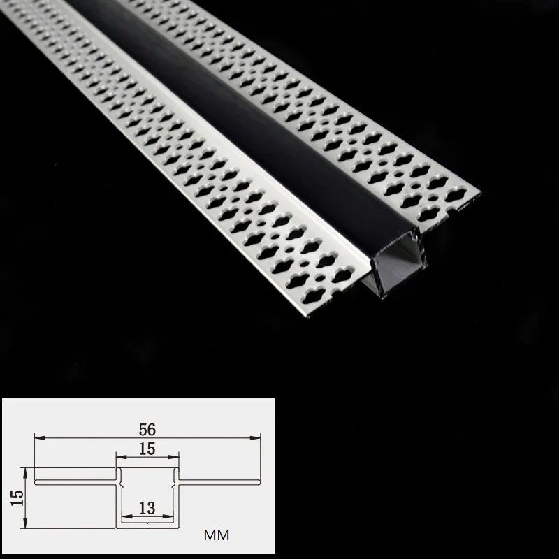 5-30 Pcs Of 2M 80Inch 12-20MM Tape LED  Aluminum Profile ,5V 12V 24V Strip Drywall Recessed Ceiling Slot Groove Edge Channel