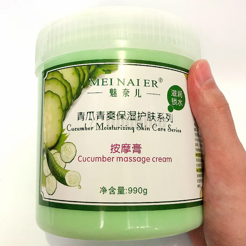 Cucumber Massage Cream Skin Relax Management Refreshing Moisturizing Facial Cleansing Pore Export Beauty Salon 990g