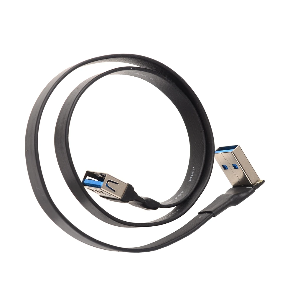 Cable de extensión USB 3,0, Cable de datos macho y hembra, extensor de ángulo doble USB3.0 para PC, TV, Cable de extensión USB