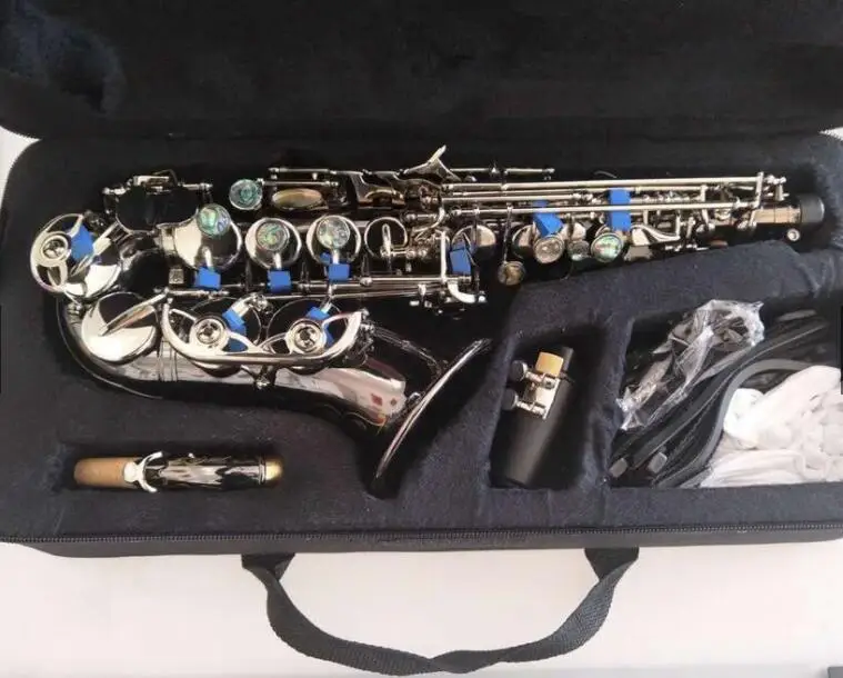 Keiworlks KSS-380 Customize Advanced Black Nickel Soprano Saxophone Curved SOPRANO B Flat Sax