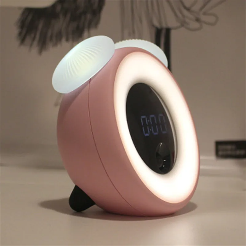 

Cute Alarm Clock Electronic Digital Led Night Wake Up Light Table Clock Snooze Clock Desk Clock Kid Gift Bedroom Decoration