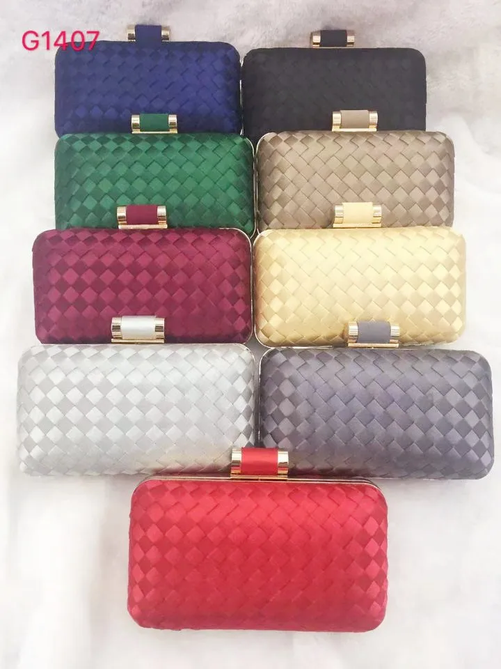 DG PEAFOWL PU Webb Weave Clutch Evening Bag Knitting Satin Chain Handbags for Lady Shoulder Crossbody Bag Bridal Weddinbg Purse