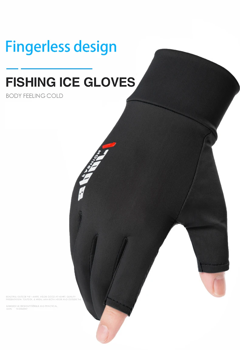 Sommer Männer Frauen Handschuhe Fitness Sport Angeln Radfahren Eis Seide Atmungsaktive Elastische Sonnenschutz Touchscreen Fahren Handschuhe – Detail 4