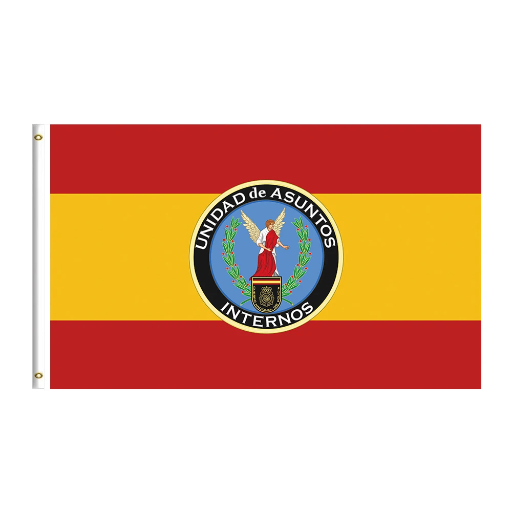 Emblem of the Spanish National Police Corps Internal Affairs Unit Flag 3x5FT 90x150cm 100D Polyester Banner