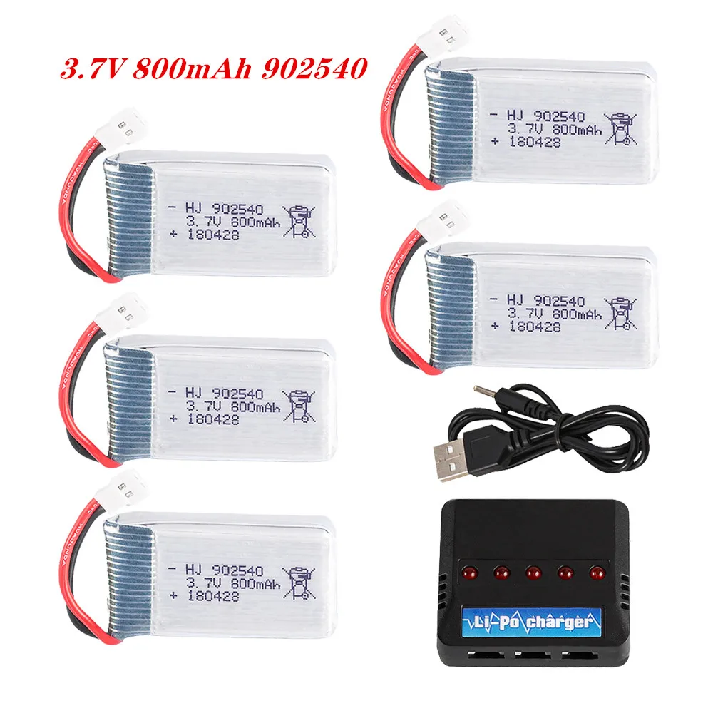 Batterie Lipo 3.7V 800mAh 902540 de haute qualité pour Syma X5 X5C X5S X5SC X5HW X5HC X5SW M68 X300 X400 X500 X800 HJ819 25C