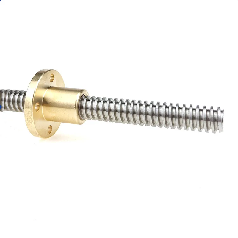 CNC 3D Printer 1PCS T14 Trapezoidal Rod Lead Screw Thread 14mm Lead  3 mm With Brass Nut, L=150MM-1000MM