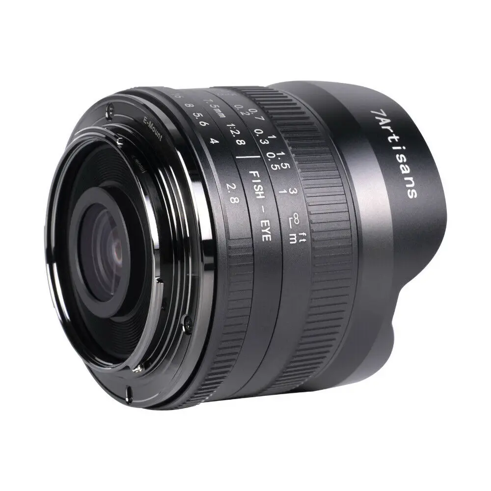 7artisans 7,5mm F2.8 Ver.II lente ojo de pez Manual para Sony E mount A7 A7II/para fuji XF/para montaje Nikon Z/para montaje Macro 4/3