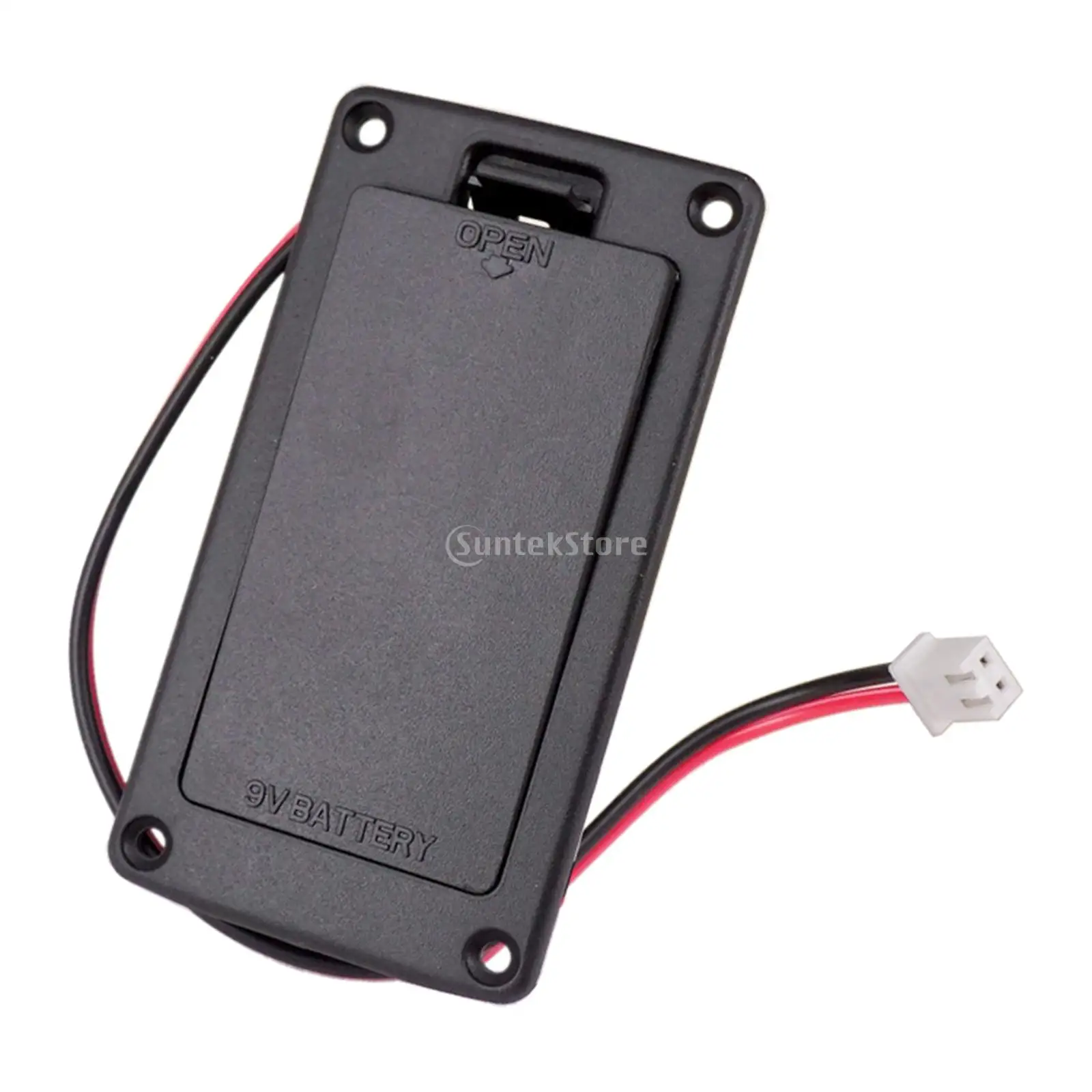 Flat Mount 9V Battery Case Box Holder Black for Electric Guitar Bass Storage Cover Battery Pack Battery Holder Case battery