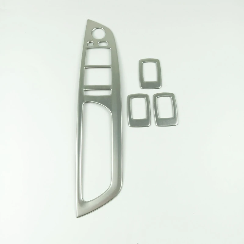 باب السيارة مسند الذراع زخارف اللوحات الشارات لسيارات BMW X5 E70 X6 E71 2008-2014 LHD زجاج النافذة المقاوم للصدأ رفع أزرار الكسوة