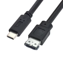 CY Chenyang-adaptador USB3.0 a HDD/SSD/ODD, convertidor eSATAp, USB-C tipo C, alimentación sobre eSATA DC5V