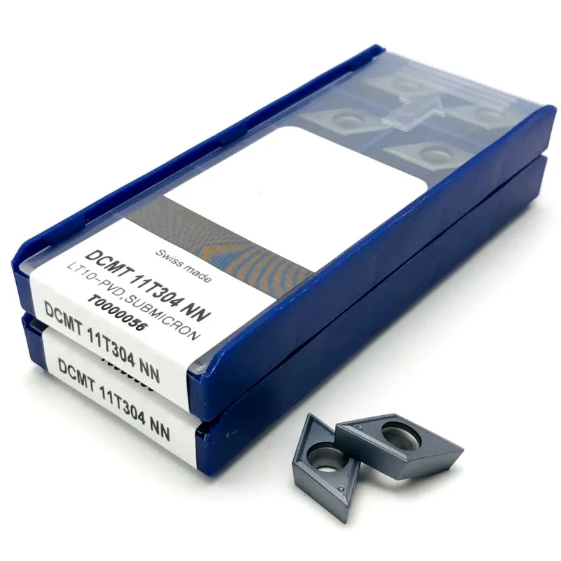 Inserti di tornitura DCMT 11T308-11T304 NN LT10 di alta qualità in metallo duro utensile di tornitura esterna strumento di metallo utensili di tornitura utensile da taglio DCMT11T304