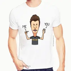 T-shirt imprimé Beavis et Butthead pour hommes et femmes, Économie en coton uni pour hommes