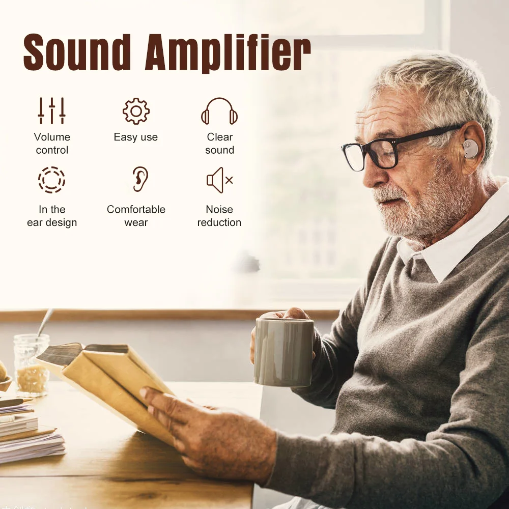 Invisible Hearing Aid Digital Mini Hearing Aids Audifonos Volume Sound Amplifier Ear Aid Adjustable Tone for Elderly Deaf Health