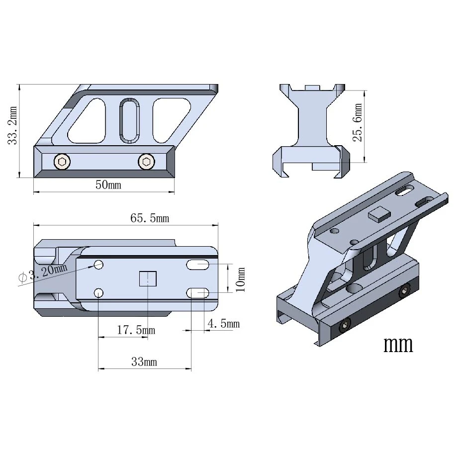 Vector Optics Cantilever Riser Rail Mount 0.5\