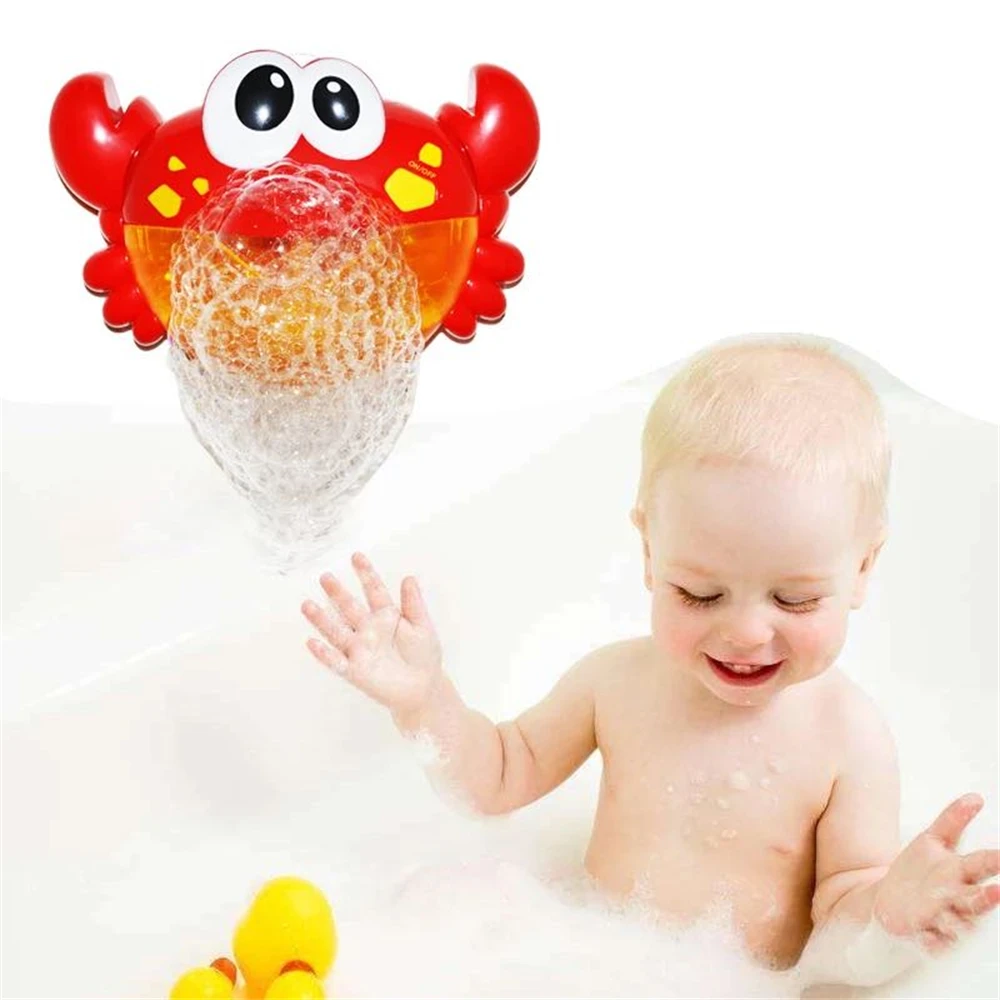 Bolha caranguejos bebê brinquedo de banho engraçado criança banho bubble maker piscina banheira sabão máquina do banheiro brinquedos para crianças