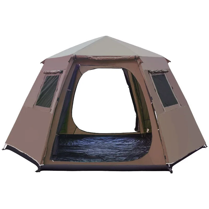 Automatic 6-8 Person Double Layer Waterproof Windproof Ultralarge Family And Party Use Camping Tent With Snow Skirt Large Gazebo