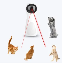 Automatic Cat Toys Smart Interactive Teasing Laser Funny LED Laser Rotating Pet Electronics Cat Toy USB Charge Cat Accessories