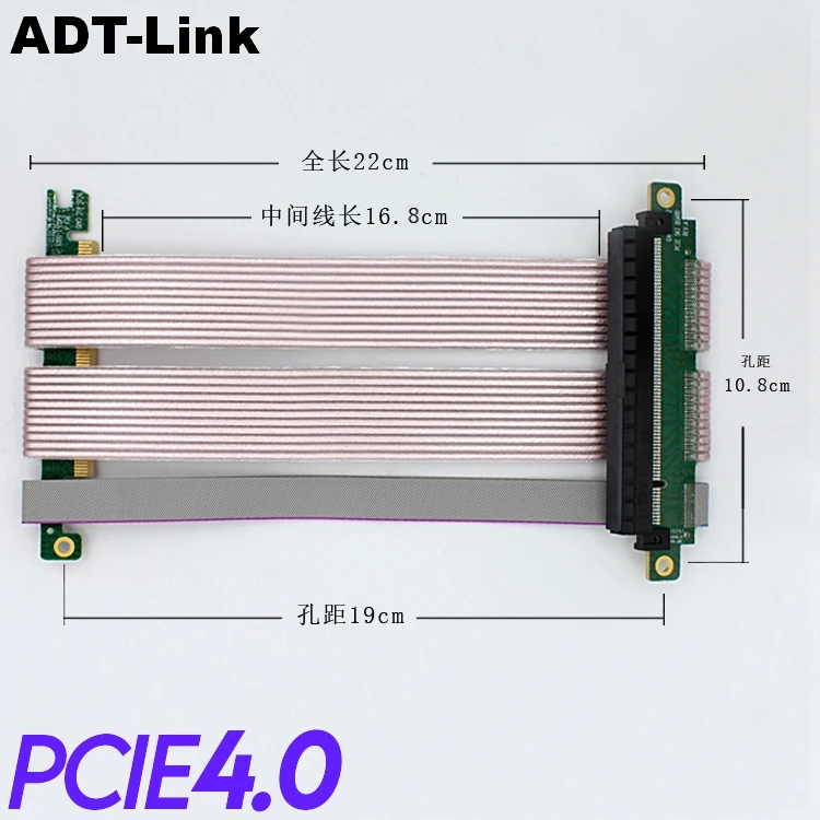 

90 Degree Angled PCIe 4.0 X16 to X16 Adapter Cable for Graphics Video Cards Extension ITX Motherboard Chassis Mini PC Case