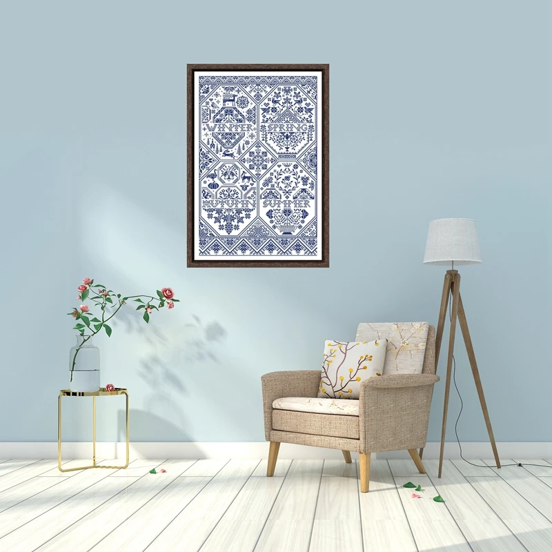 Four seasons forest cross stitch kits single color simple aida fabric 18ct 14ct 11ct count white canvas cotton thread embroidery