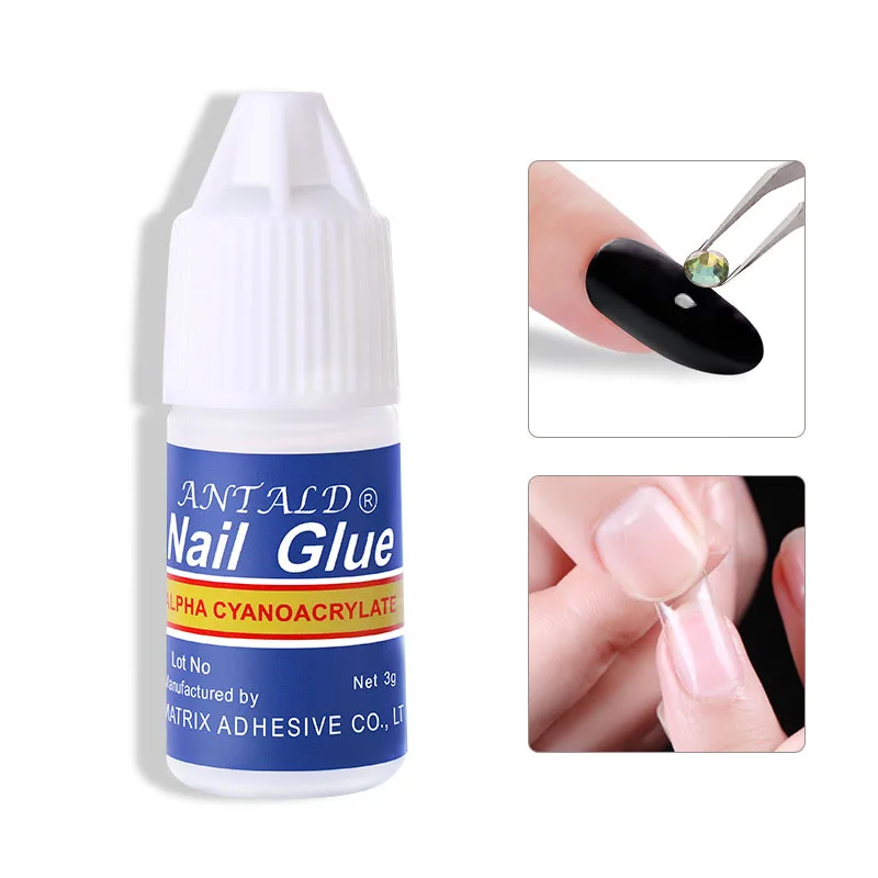 5 Pcs Nail Glue Fast Drying Nail Art Glue for False Nails Strass Strong Lasting Special Adhesive Manicure Nail Makeup