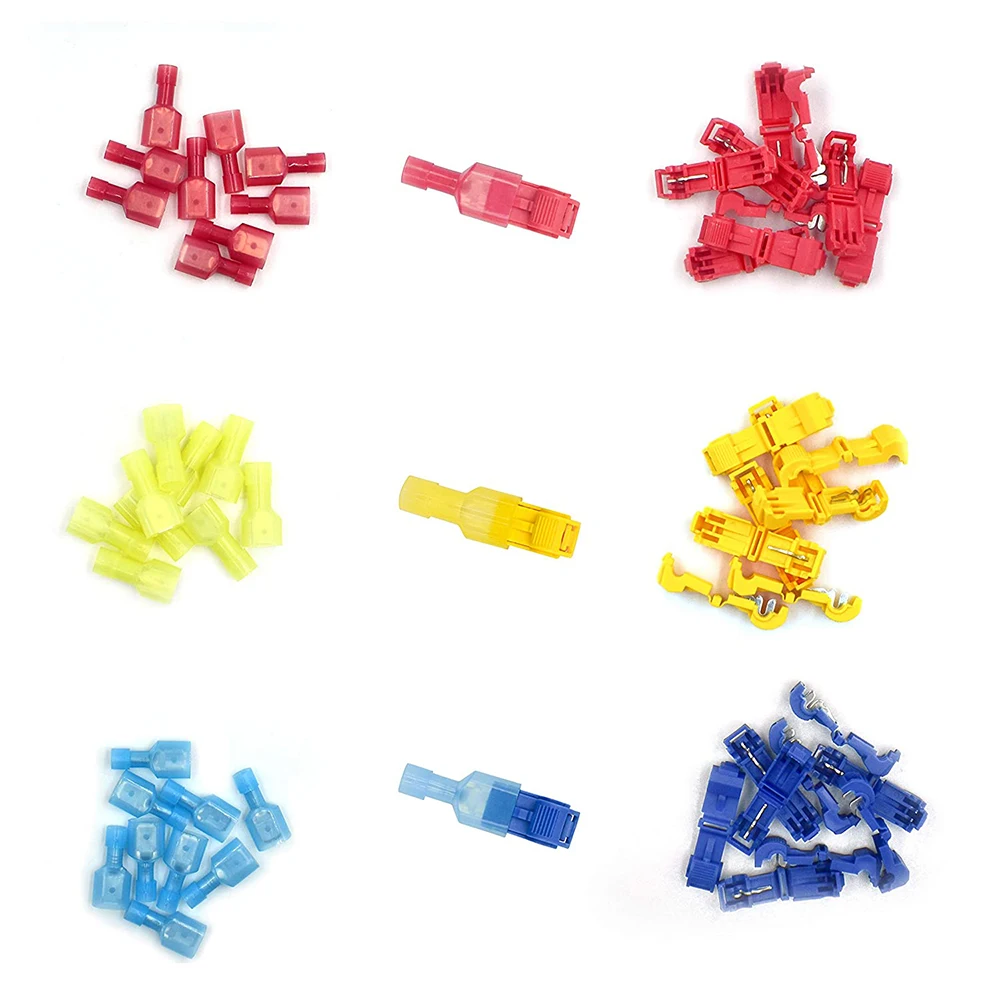 60 Pieces 30 Pairs Quick Cable Connectors Snap Lock Wire Terminals Crimp Wire Connectors Waterproof Electrical Connectors