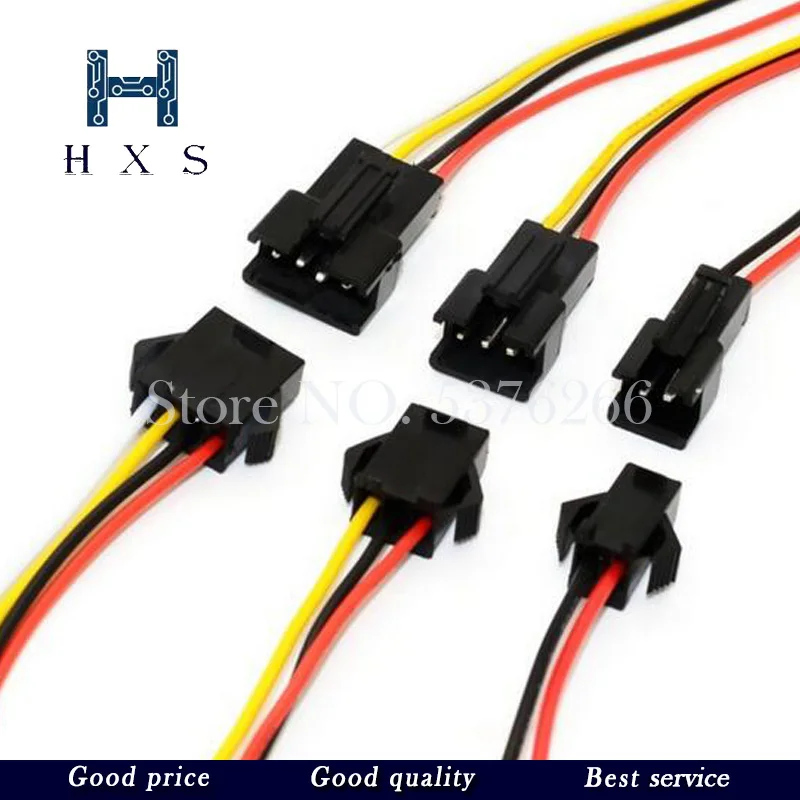 5pairs SM2.54 2 3 4 5 6pin SM Male & female Led Connector 2pin/3pin/4pin/5pin 6pin Wire cable pigtail Plug Total length 40cm