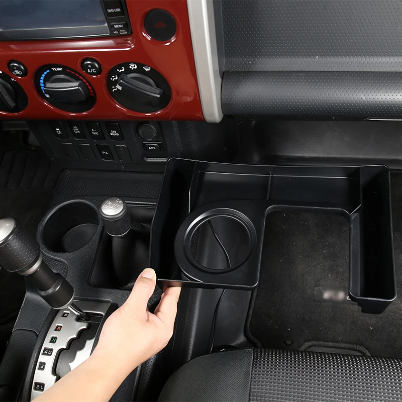 

For Toyota FJ Cruiser 2007-21 Car Center Console Gears Storage Box Storage Box Interior Storage Box ABS Black Car Modification