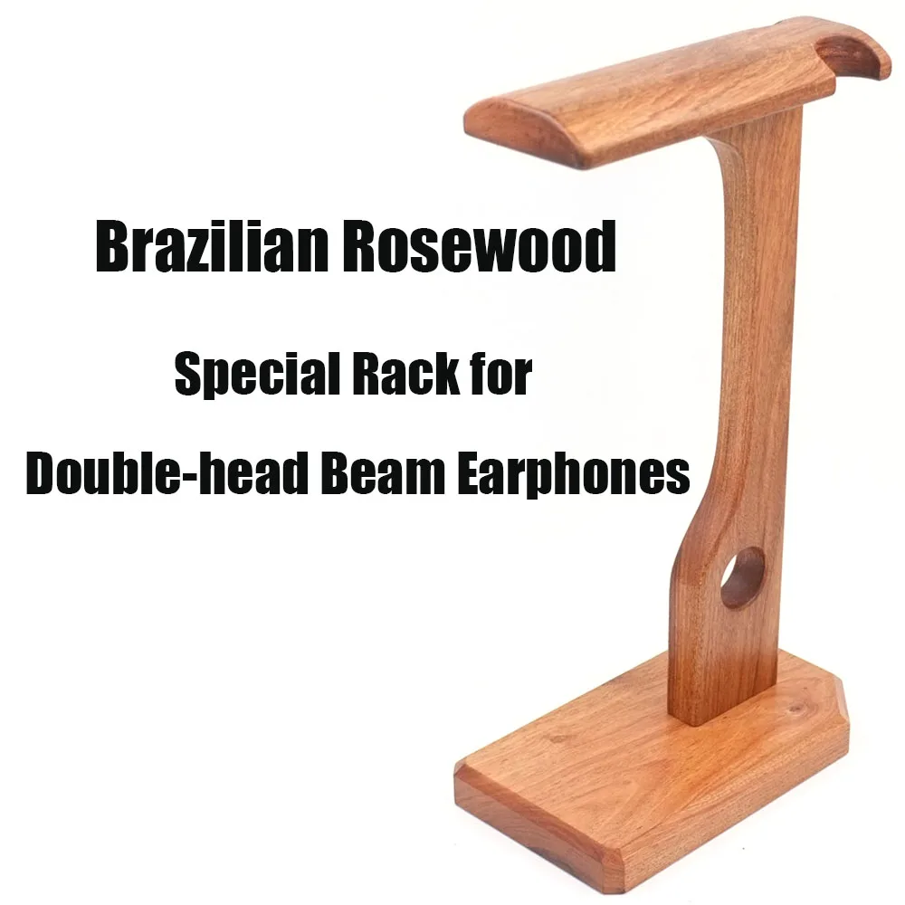 Handmade Multi-functional Wooden Headphones Holder Walnut/  Rosewood/ Red Pear Flower/ Earphone Headset Stand Desk Display Shelf