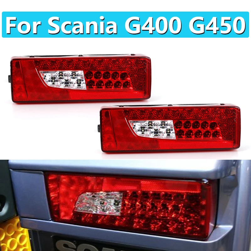 

24V LED Tail Light Combination Rear Lamps For Scania G400 G450 Heavy Truck Right Left Taillights with buzzer 2380954 2241859