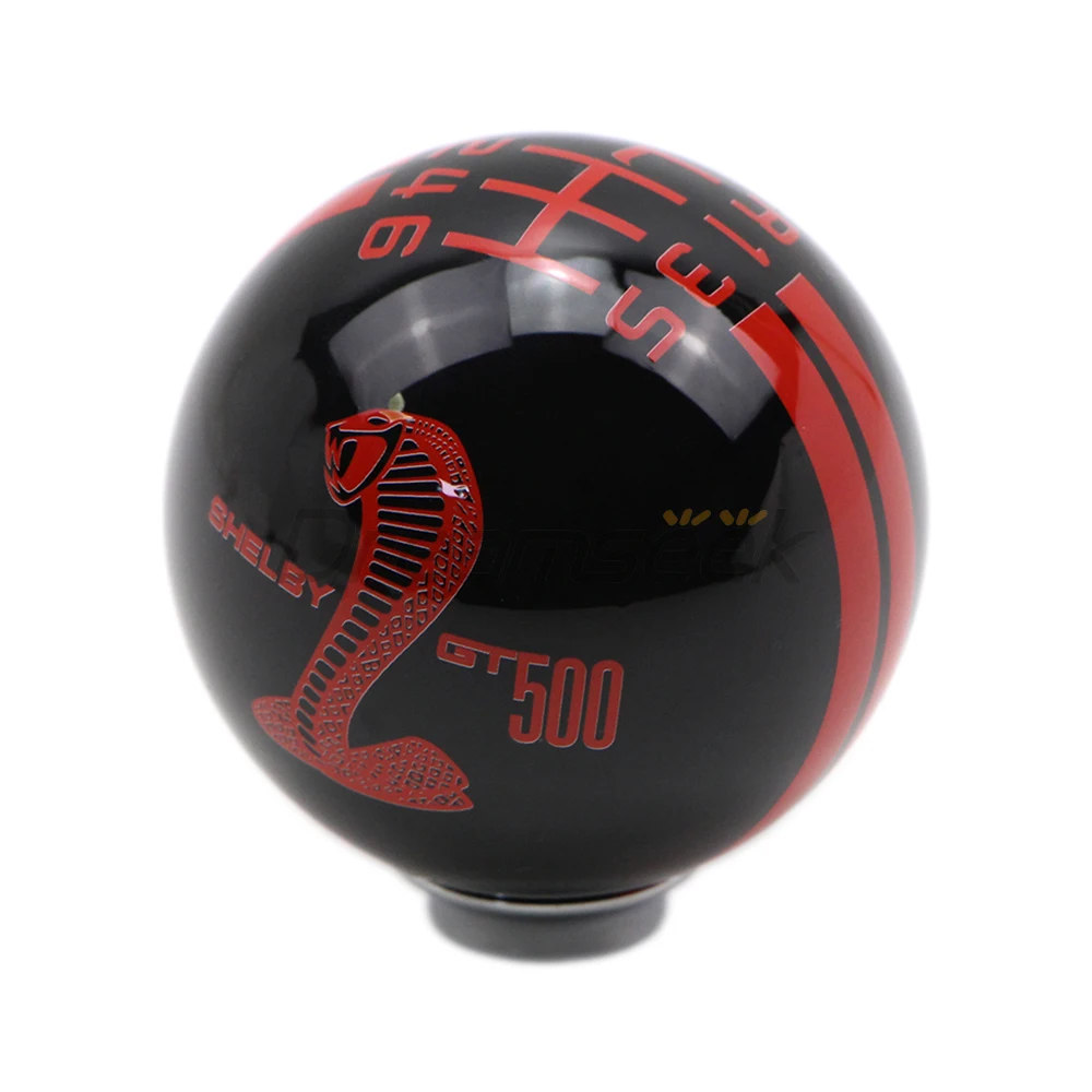 Gear Shift Knob 6 Speed for Ford Mustang Cobra Logo Universal Manual Handle Ball Replacement