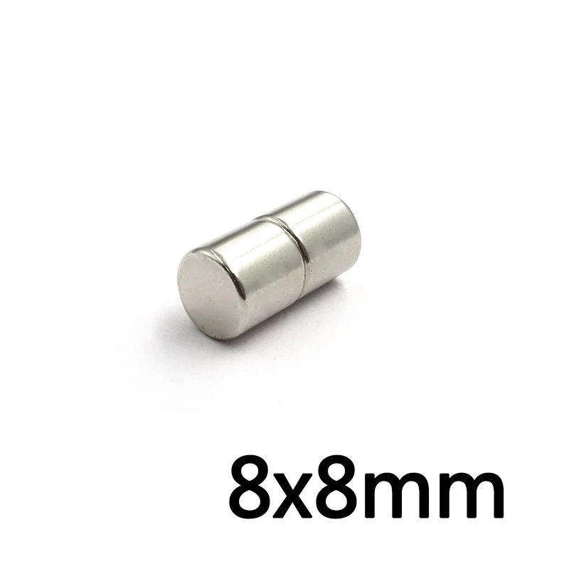 10/20/30PCS 8x8 mm Search Minor Diameter Magnet 8mmx8mm Bulk Small Round Magnets 8x8mm Neodymium Disc Magnets 8*8 Circular 8