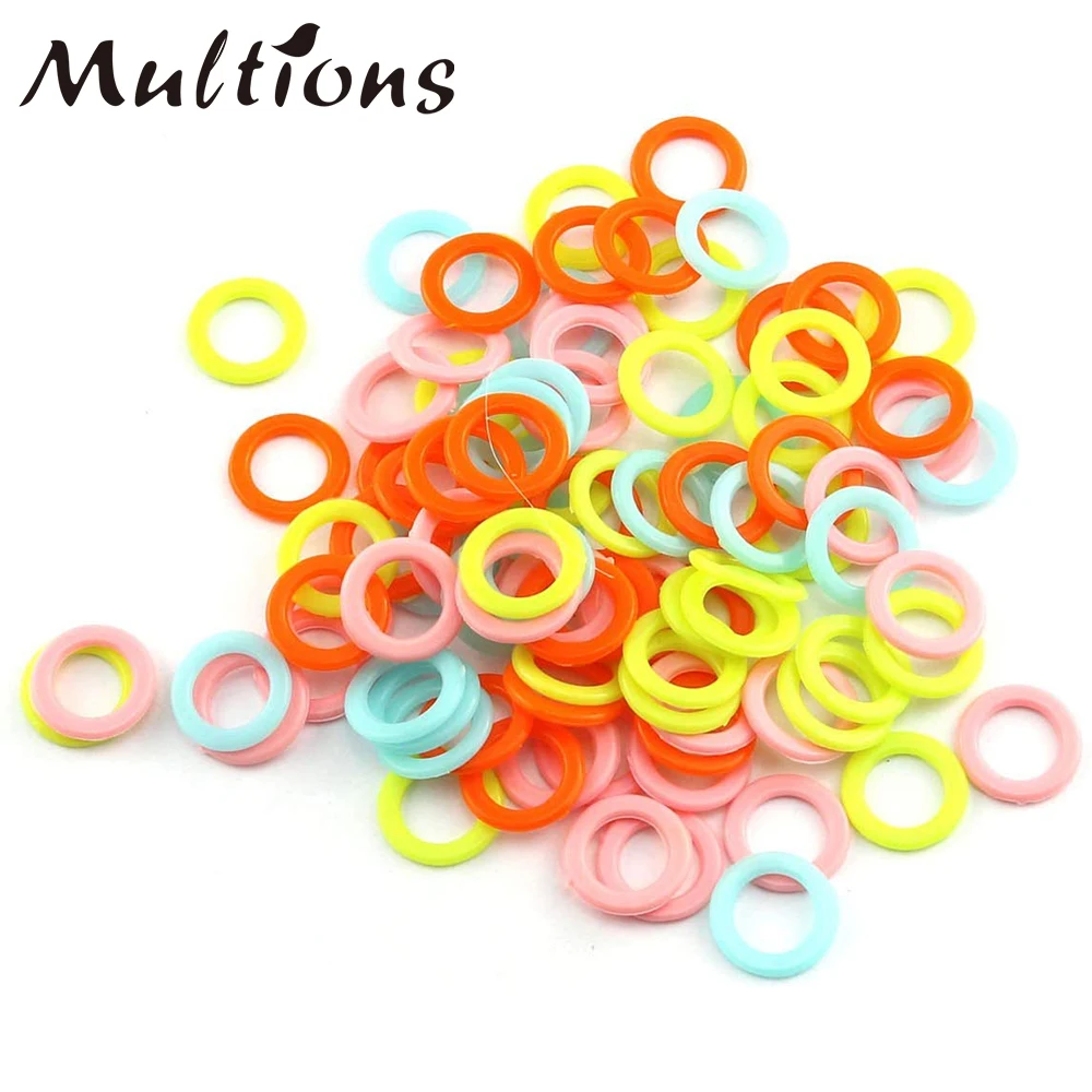 

100Pcs Plastic Stitch Marker 12mm Knitting Markers Rings Crochet Stitch Marker Knitting Counters Needle Clip DIY Sewing Tools