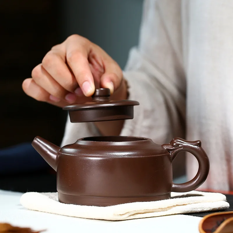 300CC Yixing Purple Clay Teapot Chinese Kettle Handmade Kung Fu Zisha Tea Set Puer Teaware