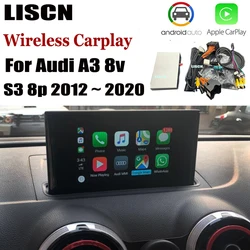 Wireless wifi Carplay For Audi A3 8v S3 8p MMI 3G 2010 ~ 2020 Adapter Android carlife OEM Display Improve Kits Front rear camera