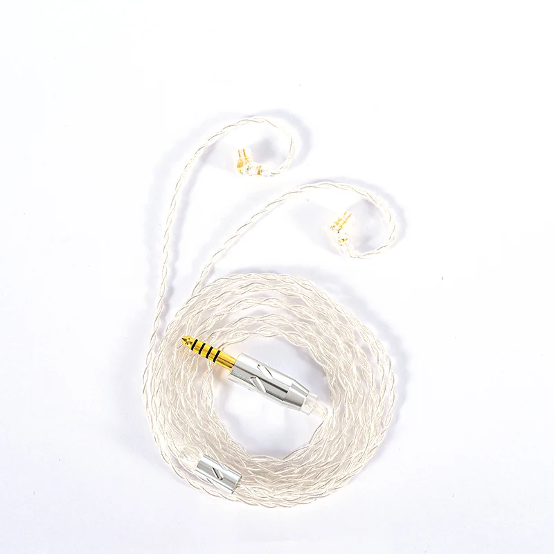 Kabel słuchawkowy IvipQ Xue Qing 4 Core ze srebra próby Sterling Silver, wtyk 2.5mm/3.5mm/4.4MM, przewód do ulepszenia słuchawek, interfejs MMCX/2PIN/QDC/TFZ — zdjęcie produktu 2