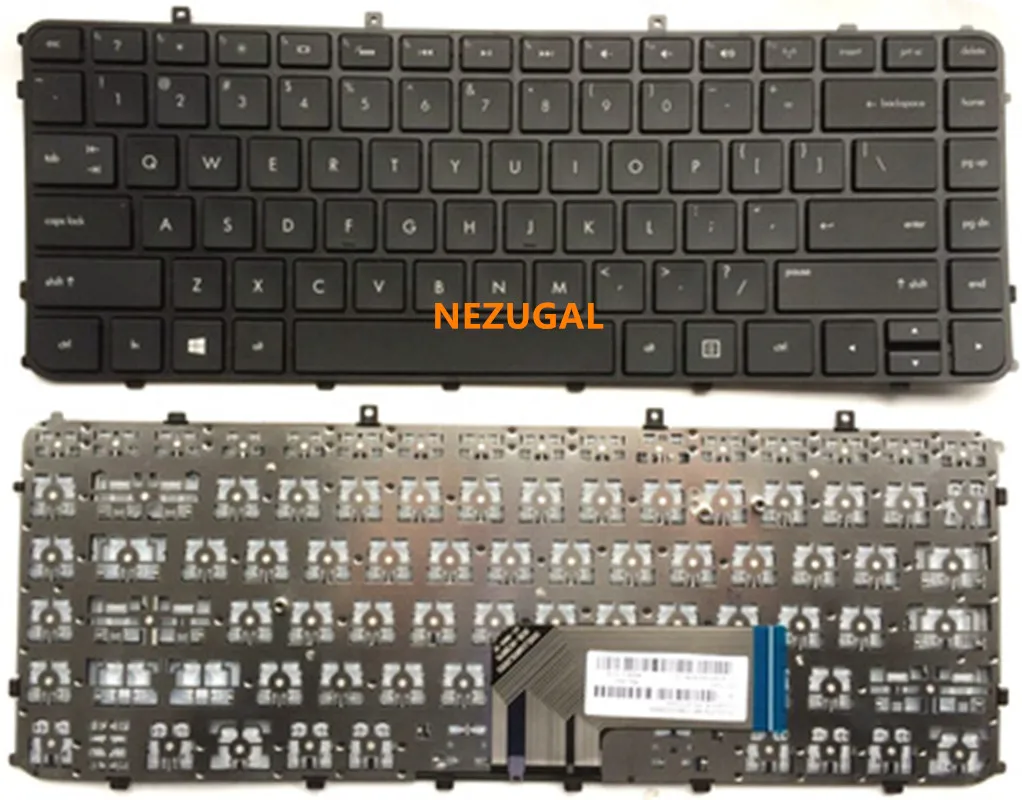 US keyboard For HP envy4 1008 1128 1000 1247 1005 envy 6 1015 1214TX laptop keyboard black frame silver frame