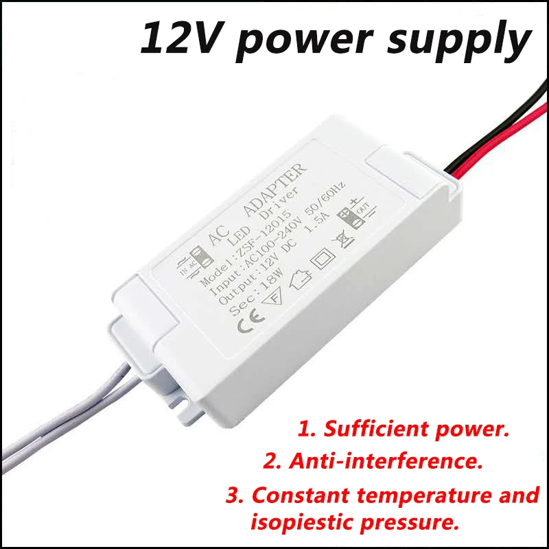 COMPSON LED Constant Voltage Power Supply Output DC12V 1-4A Driver Adapter AC 100-240V Lighting Transformer For LED Panel Light