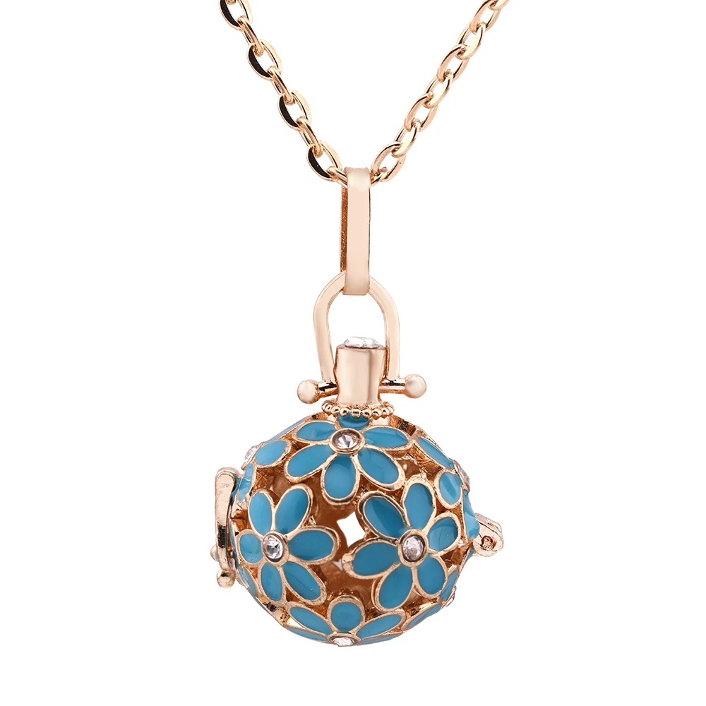 Collier d'aromathérapie, différents Styles de peinture, boule de musique, diffuseur d'huile essentielle de parfum, médaillon pendentif pour femmes, bijoux à la mode