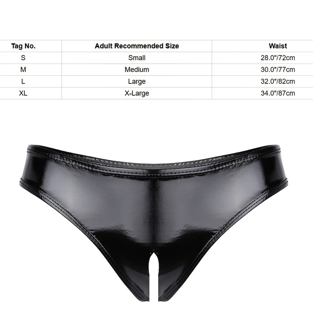 Womens Wetlook Buckle Patent Leather G-string Panties Underwear Exotic Latex PVC Low Waist Bikini Briefs Thongs Underpants