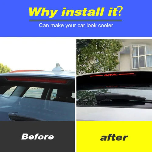 Imagen 2 del producto Vtear-cubierta embellecedora de luces de freno de coche, decoración de frenado de carrocería Exterior, accesorios de estilo de coche cromados, piezas para Haval Jolion 2023