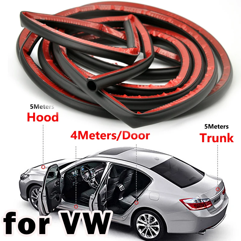 Bande d'étanchéité en caoutchouc pour bord de porte de voiture, insonorisée, pour VW Volkswagen Passat B6 B7 CC Tiguan Jetta MK6 Golf 3 4 5 6 7, accessoires