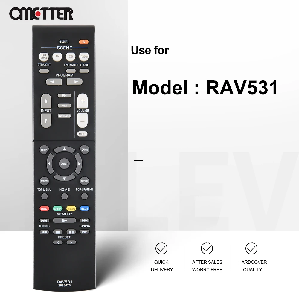 Suitable for Yamaha Receiver Audio Video Remote Control RAV531 ZP35470 RAV552 ZW44660 RAV533 ZP35490